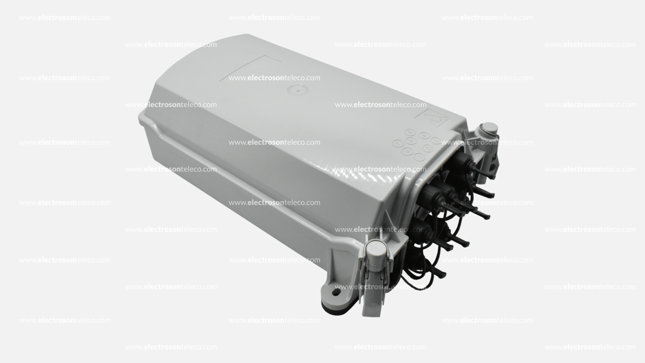 Caja Terminal Óptica Exterior 8 Conectores Reforzados cerrada