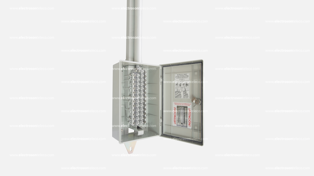 Caja terminal distribución 26 pares para postes